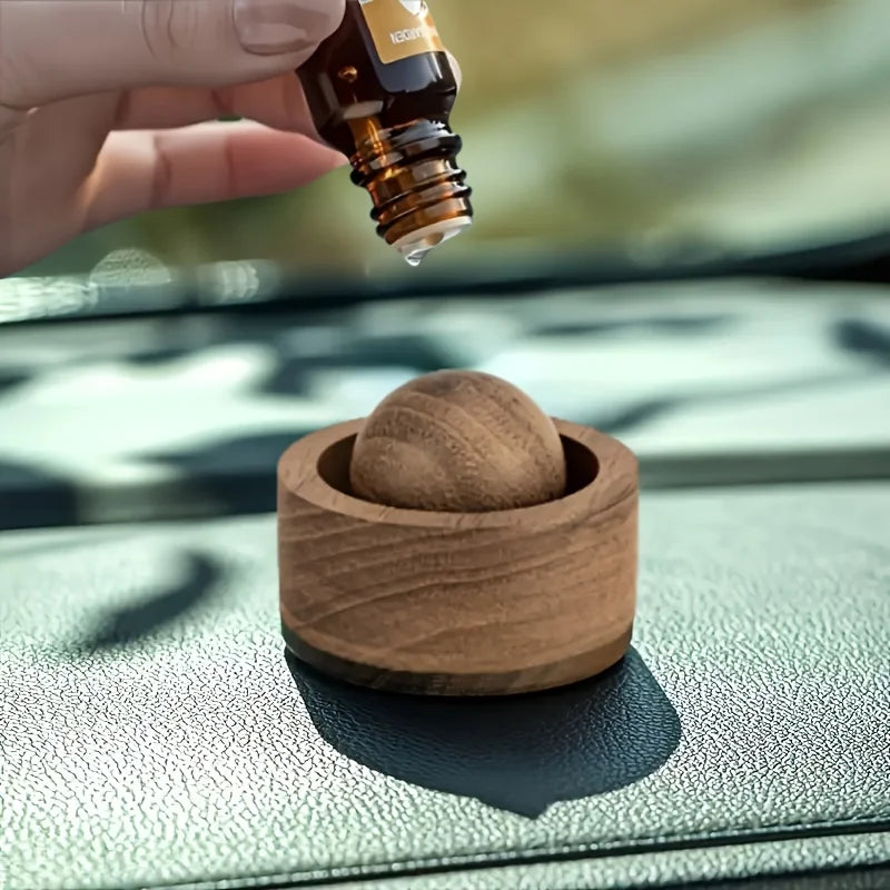 Mini Wood Essential Oil Diffuser – Natural Fragrance Aroma Diffuser for Car & Home
