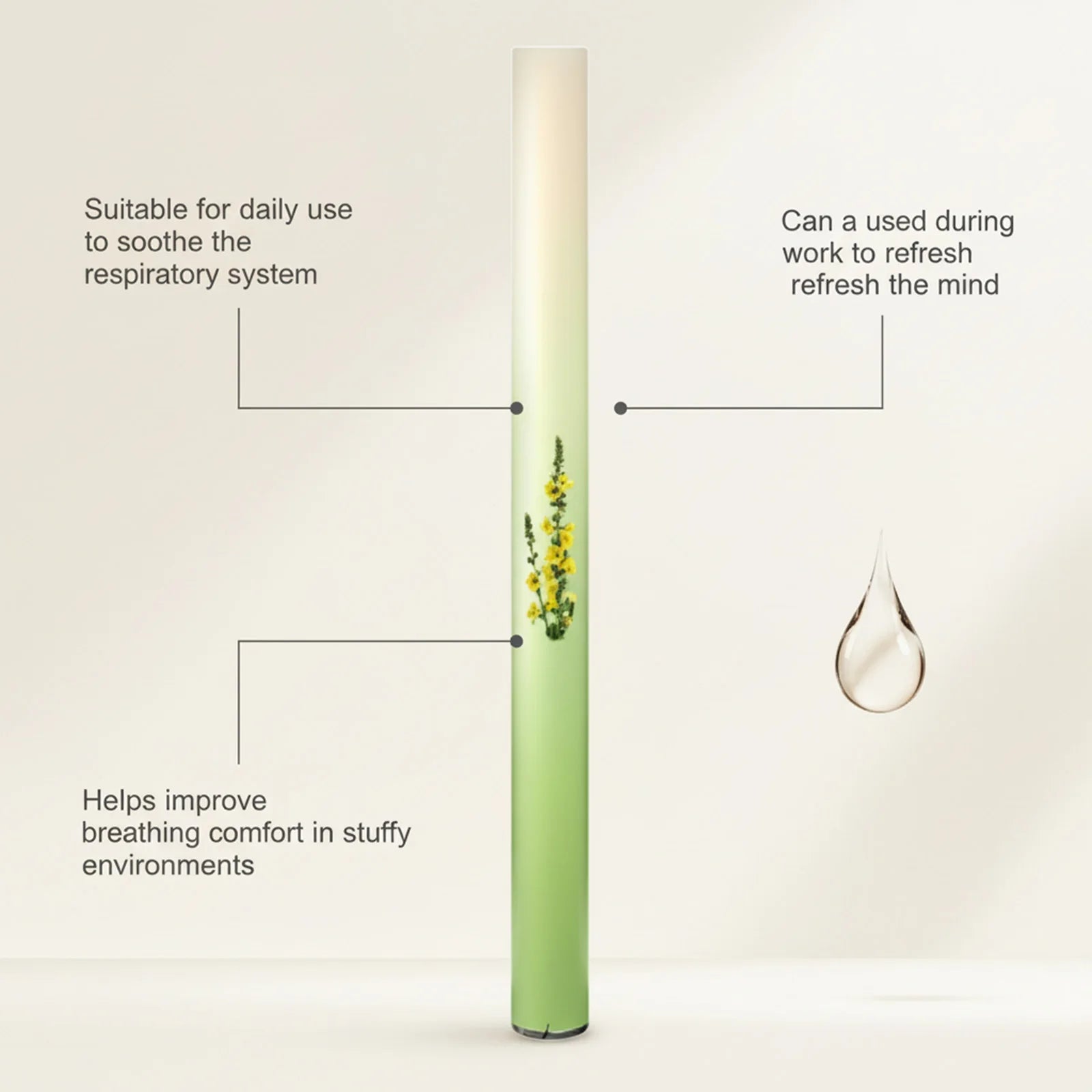 4pcs Care Stick Air Freshening Pen, Moisturizing Gentle Care for Smooth Breathing, Convenient Care Stick, Aromatherapy Fragrance