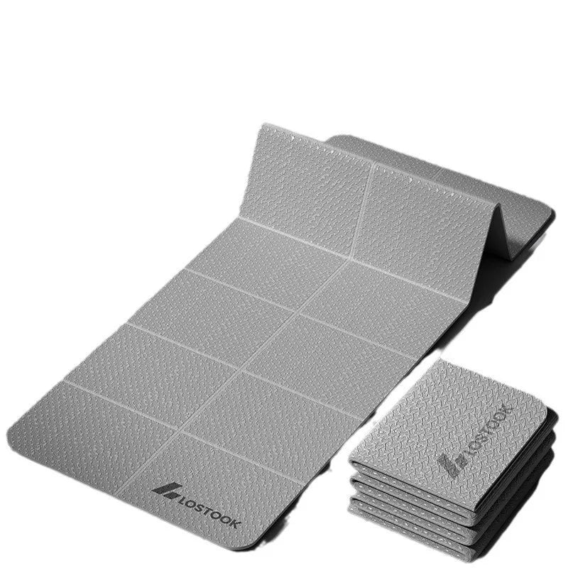 Foldable Yoga Mat 4mm Thick Eco Friendly Tpe Folding Travel Fitness Exercise Double Sided Non-Slip For Pilates & Floor Workouts