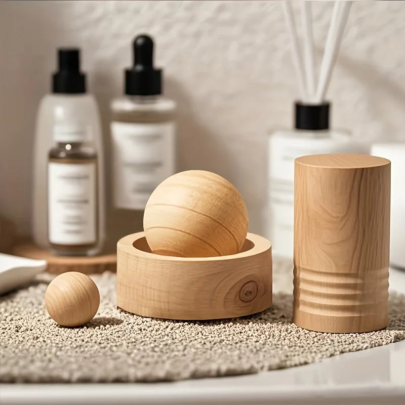 Mini Wood Essential Oil Diffuser – Natural Fragrance Aroma Diffuser for Car & Home
