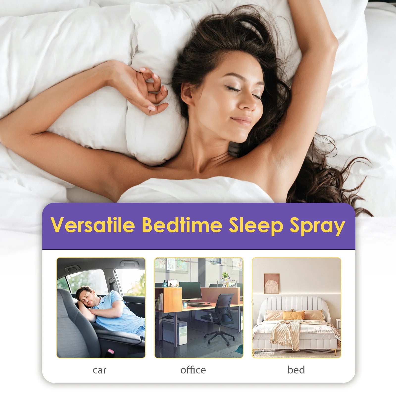 Lavender Sleep Spray Relieves Fatigue, Protects Sleep, Relaxes Body and Mind, and Falls Asleep Spray
