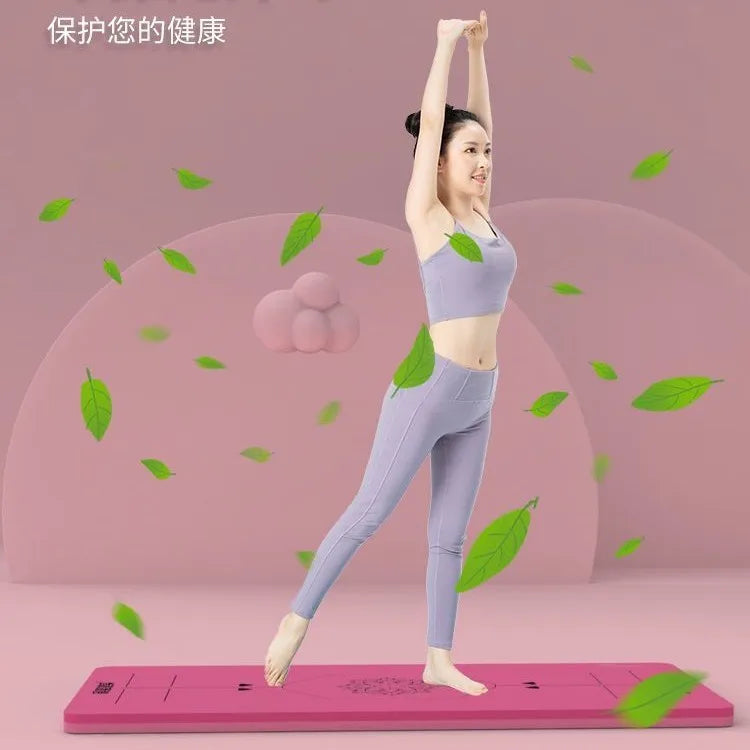 TPE environmentally friendly odorless dual color yoga mat for men women,widened anti slip soundproof fitness mat,dance floor mat