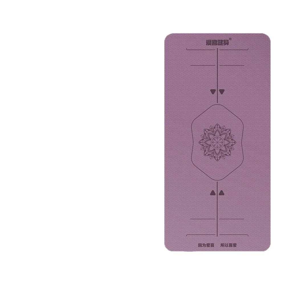 TPE environmentally friendly odorless dual color yoga mat for men women,widened anti slip soundproof fitness mat,dance floor mat