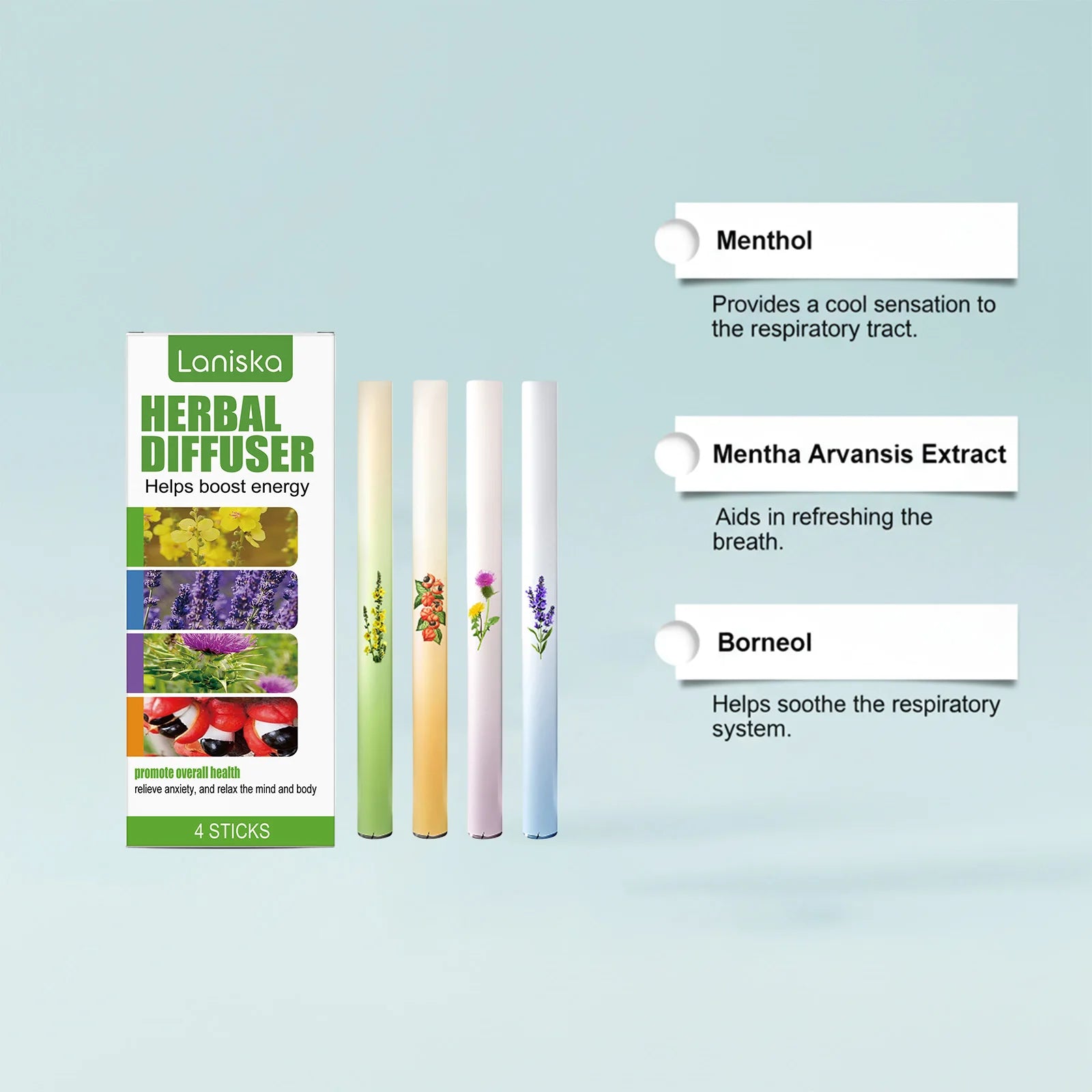 4pcs Care Stick Air Freshening Pen, Moisturizing Gentle Care for Smooth Breathing, Convenient Care Stick, Aromatherapy Fragrance