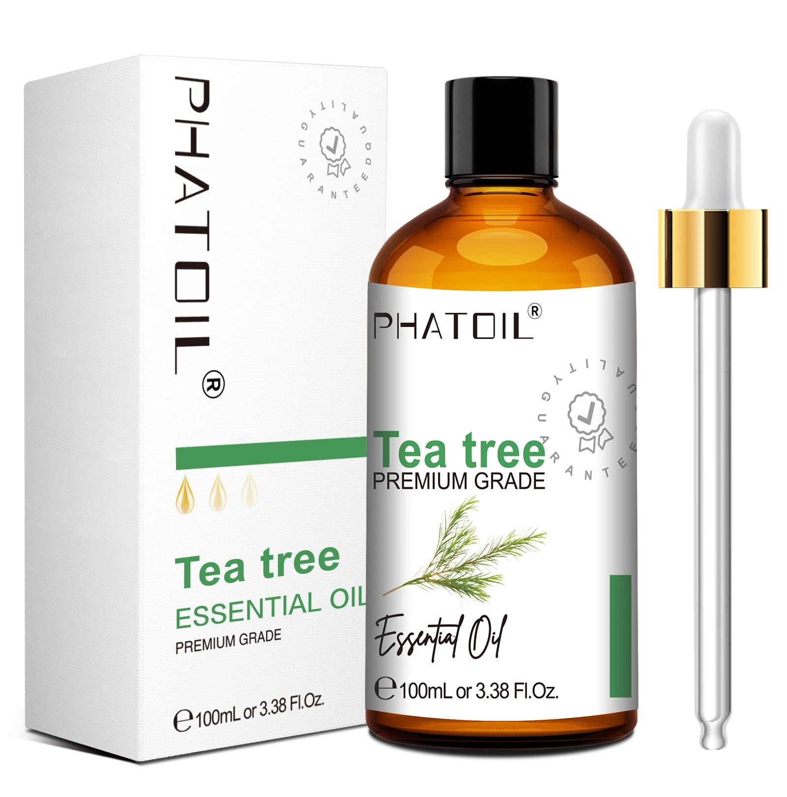 PHATOIL 100ml Pure Essential Oil For Skin Eucalyptus Peppermint Vanilla Tea tree Ylang Ylang Bergamot Aromatherapy Essential Oil