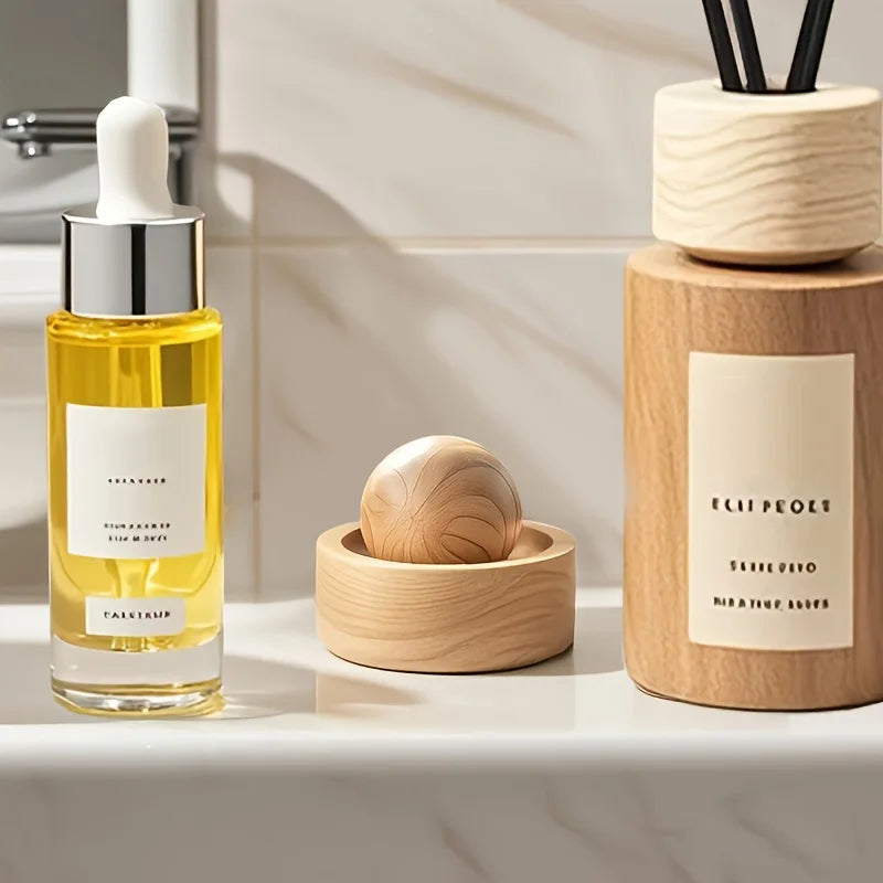 Mini Wood Essential Oil Diffuser – Natural Fragrance Aroma Diffuser for Car & Home